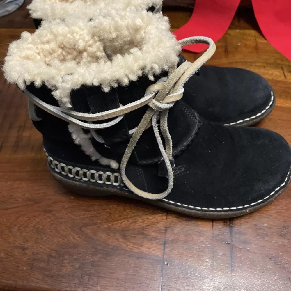 Ugg black booties women size 6
